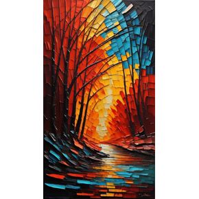 ZHUMUTO Large 5D Diamond Art Painting Kits for Adults,15.7x27.5inch Abstract Landscape A DIY Full Round Drill Diamond Dots Large Size,Big Gem Art and Crafts for Home Wall Decor Gifts