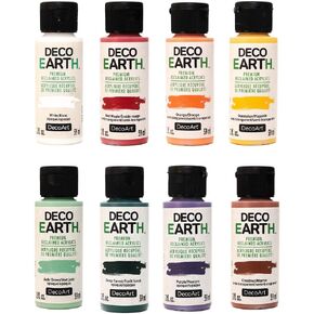 مجموعة الطلاء الأكريليك Decoart decoearth مجموعة الطلاء "المزرعة إلى المائدة" مستصلحة مجموعة الطلاء المتميزة من 8 (2 أوقية.) صديقة للبيئة ، مصنوعة من الطلاء المنزلي المعاد تدويره