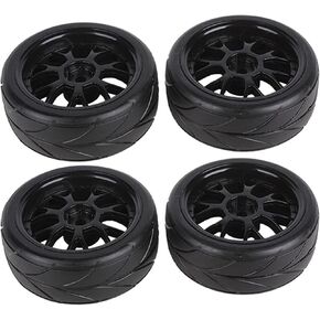 BQLZR Y Shape Wheel Rim&Tires Replacement for HSP 1:10 On-Road RC Flat Racing Car 20106 Pack of 4