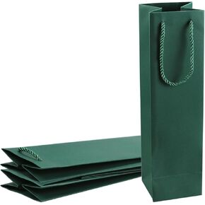 حقيبة النبيذ الأزرق في Miraclekoo للزجاجات ، 3.8 "× 3.5" x13.8 "أكياس زجاجة الويسكي/الخمور للهدايا ، مع مقابض الحبل ، 4pcs