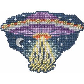 Mill Hill Ufo Beaded Cross Cross Stitch Ornament Kit 2025 Autumn Harvest MH182522 ، Multi ، 3.36 × 2.5 بوصة