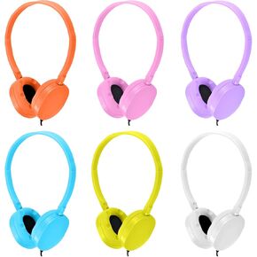 Kids Headphones Bulk 100 Pack for Classroom School Students Teens Children Gift and Adult, Wholesale Wired Adjustable Headphones for Classroom Earphones(Multi Color)