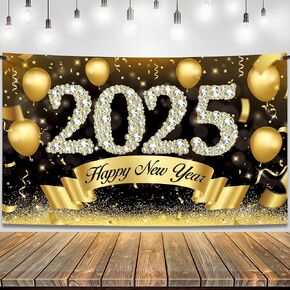 KatchOn, XtraLarge Happy New Years Banner 2024 - New Years Backdrop, 72x44 Inch | Happy New Year Decorations 2024 | New Years Eve Banner 2024 | NYE Decorations 2024 | New Years Eve Party Supplies 2024