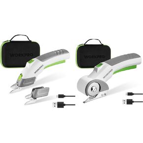 WORKPRO Cordless Electric Scissors with 2 Blades & WORKPRO Cordless Electric Scissors