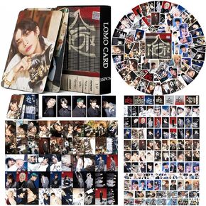 160pcs Stray Kids Hop hop set kpop 55 pcs hop hiptape photo photo و 106 pcs straykids pack stickers pack for the water bottles scrapbook scrapbook scrapt child kids merch