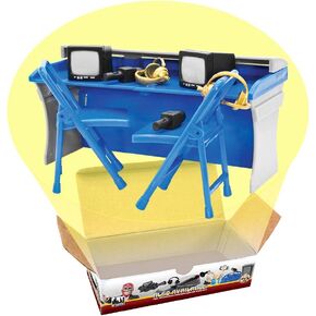 طاولة المعلق الأزرق والرمادي PlaySet لأرقام عمل المصارعة