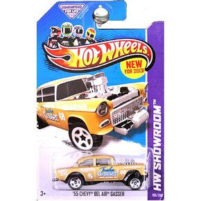Hot Wheels 2013 HW Showroom '55 Chevrolet Chevy Bel Air Belair Gasser Gold