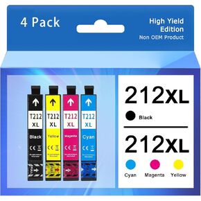 تم إعادة تصنيع خرطوشة الحبر 212XL لطابعة EPSON T212XL T212 لطابعة EPSON PRINTER XP-4100 XP-4105 WF-2830 WF-2850 (1BLACK 1CYAN 1MAGENTA 1YELLY)