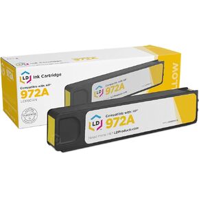 LD Products Compatible HP 972A Ink Cartridges L0R92AN Replacements for HP PageWide Pro MFP 477dw 577dw 452dn 477dn 477dw (972A Yellow SY, 1-Pack)