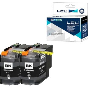 LCL Compatible Ink Cartridge Replacement for Brother LC209 LC205 LC209BK XXL Super High Yield MFC-J5520DW J5620DW J5720DW (2-Pack Black)