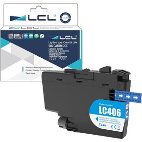 LCL LC 406 LC-406 Cyan High Yield Ink Cartridge Replacement for Brother LC406 LC406C for Brother HL-JF1 MFC-J4335DW MFC-J4345DW MFC-J4535DW MFC-J5855DW MFC-J5955DW MFC-J6555DW MFC-J6955DW (1-Pack)