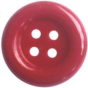 Large Size True Red Buttons Pack of 40 by Nesha