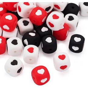 50Pcs White Round Vowel Silicone Beads Disc Coin Black Letter Beads Alphabet Loose Spacer Beads 11.5x4.5mm for DIY Bracelet Necklace Keychain Jewelry Making Set in Kuwait