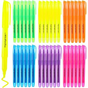 Omistar 150 PCS Highlighters Bulk ، المتنوعون باستيل الباستيل ، وعلامات تمييز تلميح بلاستيكية ، وأقلام تمييز الفلورسنت ، والمكاتب والمستلزمات المدرسية