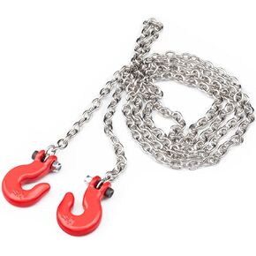 Rclions 1/6th Red Tow Hook مع سلسلة سحب مقطورة ل SCX6 AXI05000 JLU SCX6-II