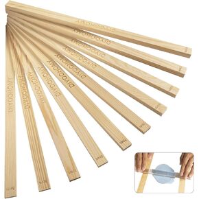 DIYOOHOMY 7 Pcs Pottery Ribs Foot and 17in Rolling Pin Guides for Dough Thickness Pottery Tools