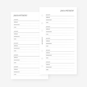 مخطط تعقب كلمة المرور الشخصية إدراج جدول أعمال أجندة filofax الشخصية ، LV MM بحجم 6 أجندات الحلقة ، 3.75 × 6.75
