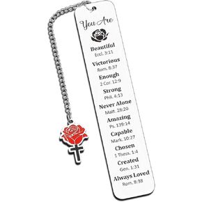 Easter Basket Essentials, Baptism Gifts for Girl, Confirmation First Communion Gifts for Teen Girls, Christian Gift for Women, Religious Gift for Women, Bible Verse Bookmarks