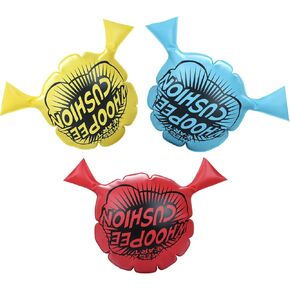 وسادة Whoopie for Kids ، 3Pack Whoopee Cushion للأطفال البالغين في المنزل والمكتب ، Woopie Cushion كلاسيكي هدايا مزحة Gag Funny ، اثنين من الثقوب ، 7in