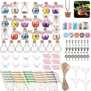 JINIE 174 PIATES FAIRY MAGIC POREIONS KIT مع 24 Magic Witch Potion Bottle