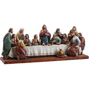 Christian Home Décor Hand-Painted Michael Adams Figurine, 15-Inch, Last Supper