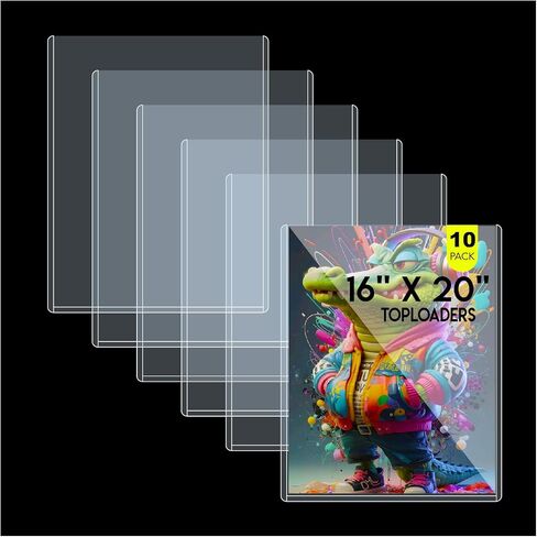11x14 Toploaders 10ct - Ultra Durable Card Protectors for Graphic Art, Photos & Poster - Crystal Clear PVC, Archival-Safe, Fit 11x14 Inch Sheets in Saudi Arabia