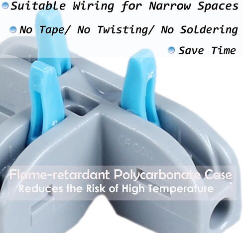 3 Way T-Shaped Lever Nut Wire Connectors Nuts Terminal Connectors Compact Splice Wire Conductor Connectors for Wiring AWG 28-12 (Orange - 30pcs) in Kuwait