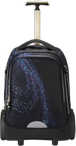 UNIKER Rolling Bag with Wheels, 40L Water Resistant Wheeled Laptop Backpack, Silent Wheel Travel Backpack for Women Men,T5- Spacewalk in Kuwait