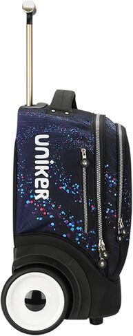 UNIKER Rolling Bag with Wheels, 40L Water Resistant Wheeled Laptop Backpack, Silent Wheel Travel Backpack for Women Men,T5- Spacewalk in Kuwait