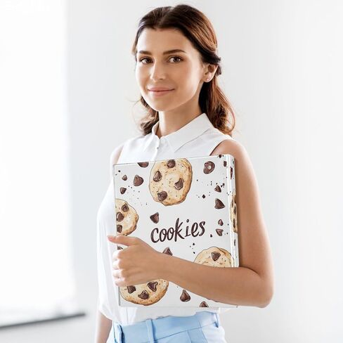 Brown Cookies with Chocolate Bean 3 Ring Binder 1.5" Decorative D-Ring Binder with Clipboard&3 Clear Pockets, Holds 200 Sheets A4 Size Paper Waterproof Binders for School Home Office in Kuwait