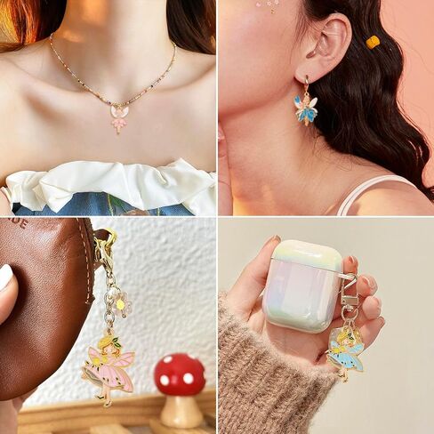 Beadthoven Enamel Charms for Jewelry Making, Light Gold Plating Alloy Assorted Enamel Pendants Charms for Necklace Bracelet Earrings DIY Supplies in Saudi Arabia