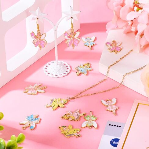 Beadthoven Enamel Charms for Jewelry Making, Light Gold Plating Alloy Assorted Enamel Pendants Charms for Necklace Bracelet Earrings DIY Supplies in Saudi Arabia