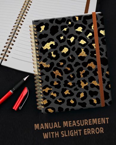 Ruled Spiral Writing Notebook,A5 Hardcover Lined College Journal for Women Lady Girl,Fashion Strong Twin-Wire Binding with Premium Paper,8.4" X 6",Perfect for School,Office,Home Gifts(Cute Cowhide in Kuwait