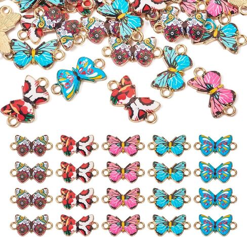 Beadthoven Enamel Charms for Jewelry Making, Light Gold Plating Alloy Assorted Enamel Pendants Charms for Necklace Bracelet Earrings DIY Supplies in Saudi Arabia