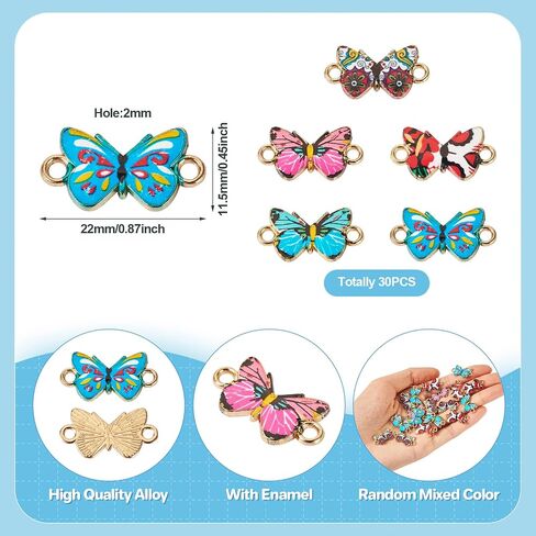 Beadthoven Enamel Charms for Jewelry Making, Light Gold Plating Alloy Assorted Enamel Pendants Charms for Necklace Bracelet Earrings DIY Supplies in Saudi Arabia