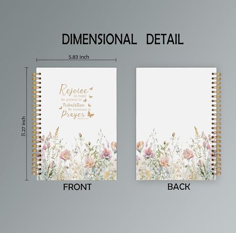 Philippians 4:13 Christian Notebook Journals for Women, I Can Do All Things Through Christ Bible Journal, Prayer Journal for Woman, Church Notes Notebook, Hardcover Spiral Notebook 5.5x8.3 Inch in Kuwait