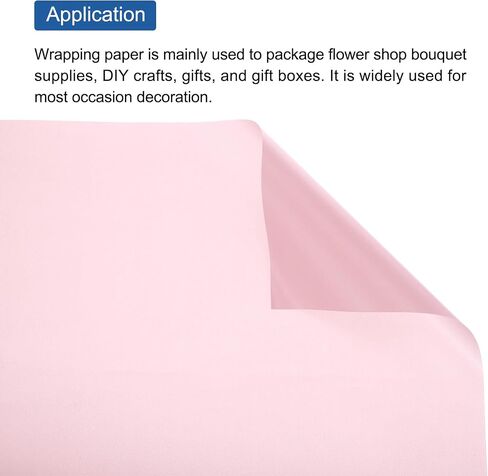 MECCANIXITY Flower Wrapping Fog Paper 22.8x22.8 Inch Waterproof Matte Floral Wrapping Paper for DIY Crafts, Gift/Gift Box Packaging Pink 10 Pcs in Saudi Arabia