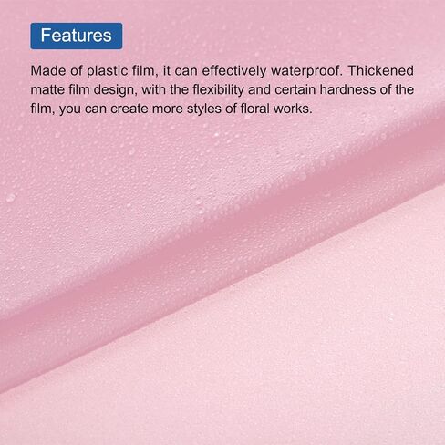 MECCANIXITY Flower Wrapping Fog Paper 22.8x22.8 Inch Waterproof Matte Floral Wrapping Paper for DIY Crafts, Gift/Gift Box Packaging Pink 10 Pcs in Saudi Arabia