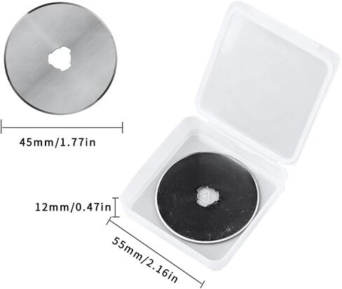 Rotary Cutter Professional 45mm Rotary Fabric Cutting Machine,With 40 Replacement Blades，for Cutting Quilted Fabrics and Crafts,Ergonomic Soft Handle Rotary Drum Cutter(45mm) in Saudi Arabia