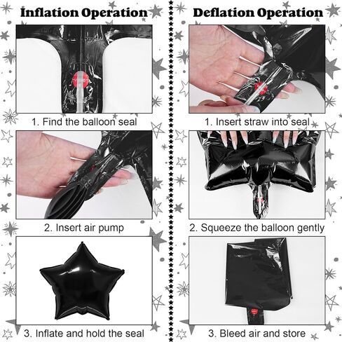 14pcs بالونات Black Red Star ، والبالون النجمة المختلطة ، والبالونات 22 بوصة للانفجار مع البالون على شكل نجوم 10 بوصات ، لتخرج عيد ميلاد Casino Casino New Year Party Decords in Kuwait