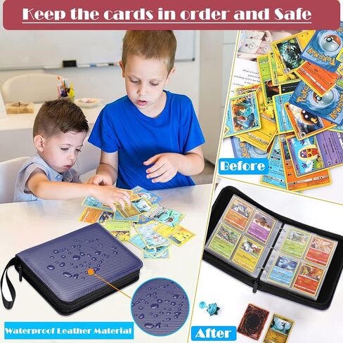 400 Pockets Trading Card Binder, Card Binder for Baseball Card/Football Card/Trading Card, Card Binder with Card Sleeves,Trading Card Holder for Protect and Prevent Your Precious Card Loss or Damage in Saudi Arabia