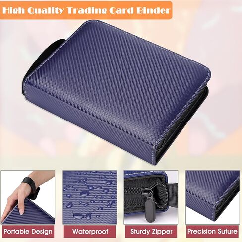 400 Pockets Trading Card Binder, Card Binder for Baseball Card/Football Card/Trading Card, Card Binder with Card Sleeves,Trading Card Holder for Protect and Prevent Your Precious Card Loss or Damage in Saudi Arabia