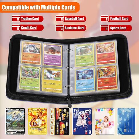 400 Pockets Trading Card Binder, Card Binder for Baseball Card/Football Card/Trading Card, Card Binder with Card Sleeves,Trading Card Holder for Protect and Prevent Your Precious Card Loss or Damage in Saudi Arabia