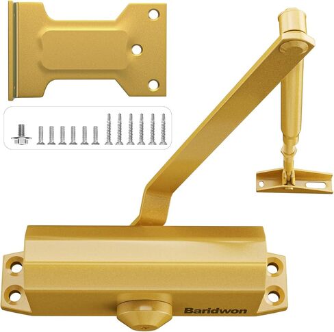 Automatic Door Closer for Home or Commercial, Heavy Duty Door Slower Closer No Slam, Hydraulic Door Soft Closer with Hold Open, Self Closing Mechanism for Ensure Smooth and Secure,Small in Kuwait