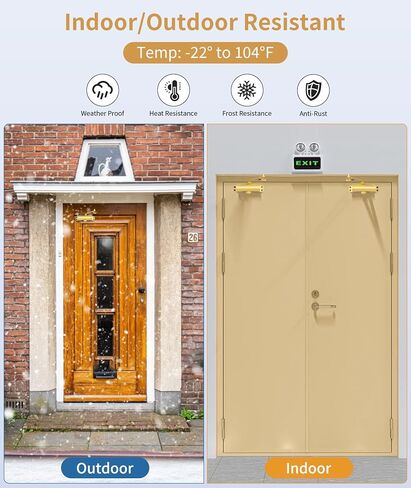 Automatic Door Closer for Home or Commercial, Heavy Duty Door Slower Closer No Slam, Hydraulic Door Soft Closer with Hold Open, Self Closing Mechanism for Ensure Smooth and Secure,Small in Kuwait