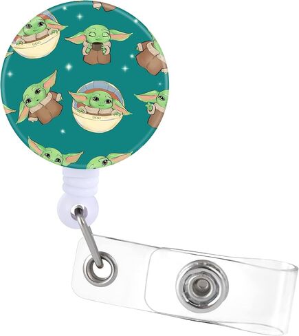 Jupswan Badge Reels Holder Retractable with ID Clip for Nurse Name Tag Card Cute Funny Fun Anime Cartoon Pattern Nursing Doctor Teacher Student Medical Work Office Alligator Clip ZJK220 in Saudi Arabia