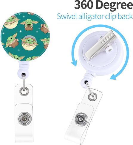 Jupswan Badge Reels Holder Retractable with ID Clip for Nurse Name Tag Card Cute Funny Fun Anime Cartoon Pattern Nursing Doctor Teacher Student Medical Work Office Alligator Clip ZJK220 in Saudi Arabia