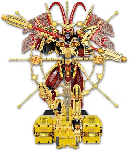 Monkey King Mecha Robot, 2024 New Monkey King Fashions Building Blocks Kit with Jingu Bang and Stand,Golden Tall with Monkey King Block Kit Collectible Display Model for Ages 14+ (1776 PCS) in Saudi Arabia