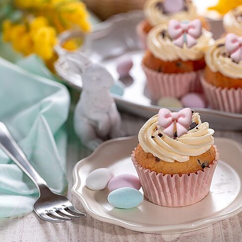 24 Pink Bow Cupcake Toppers Bowknot Cake Toppers مختارة in Kuwait