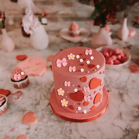 24 Pink Bow Cupcake Toppers Bowknot Cake Toppers مختارة in Kuwait